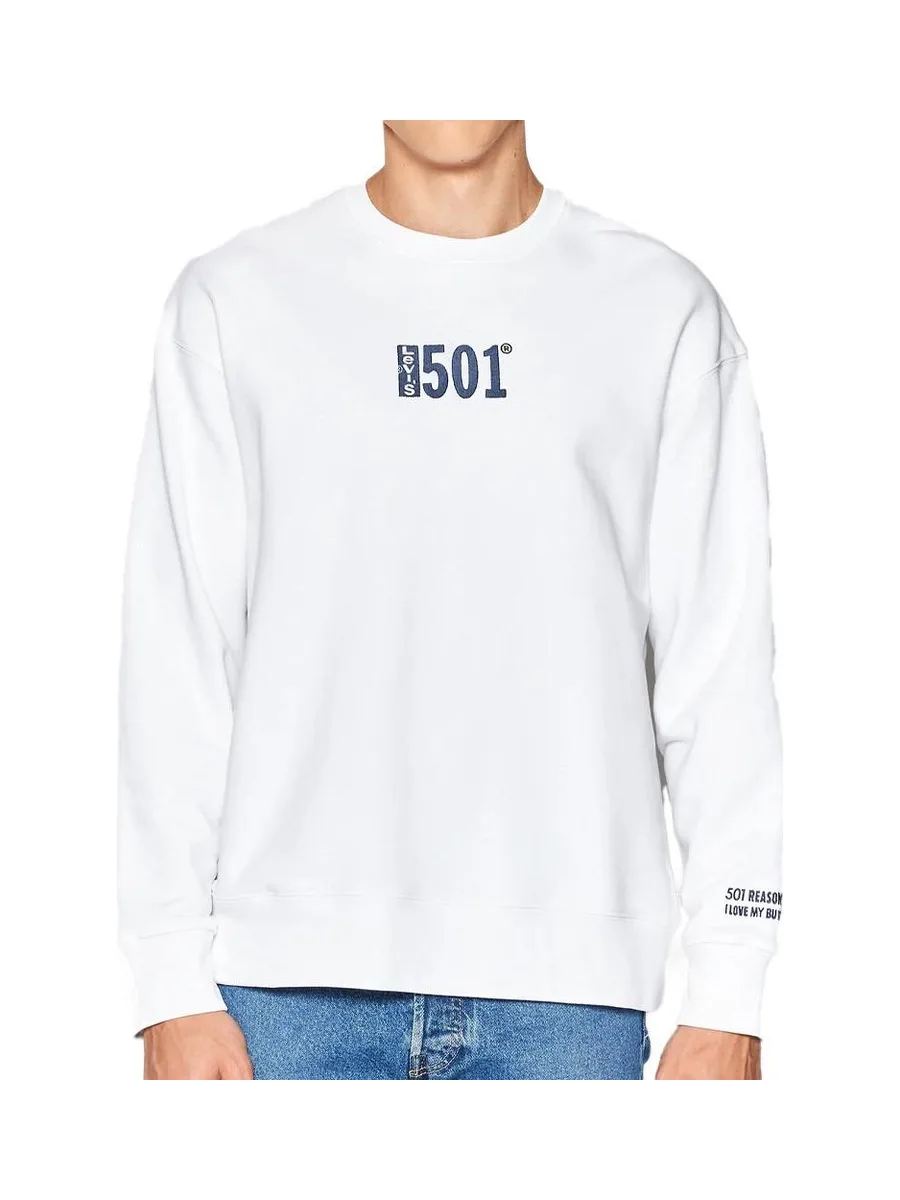 Sweat Blanc Homme Levis Relaxed Graphic 1