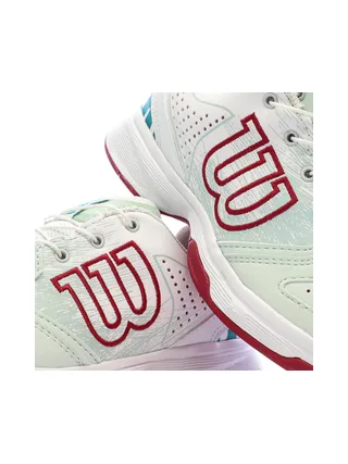 Chaussures de tennis Blanches/Bordeaux Junior Wilson Kaos 7