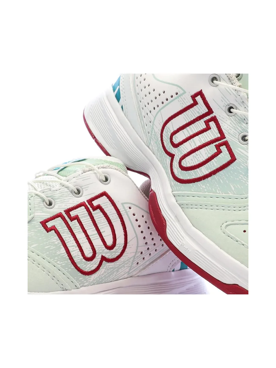 Chaussures de tennis Blanches/Bordeaux Junior Wilson Kaos 8