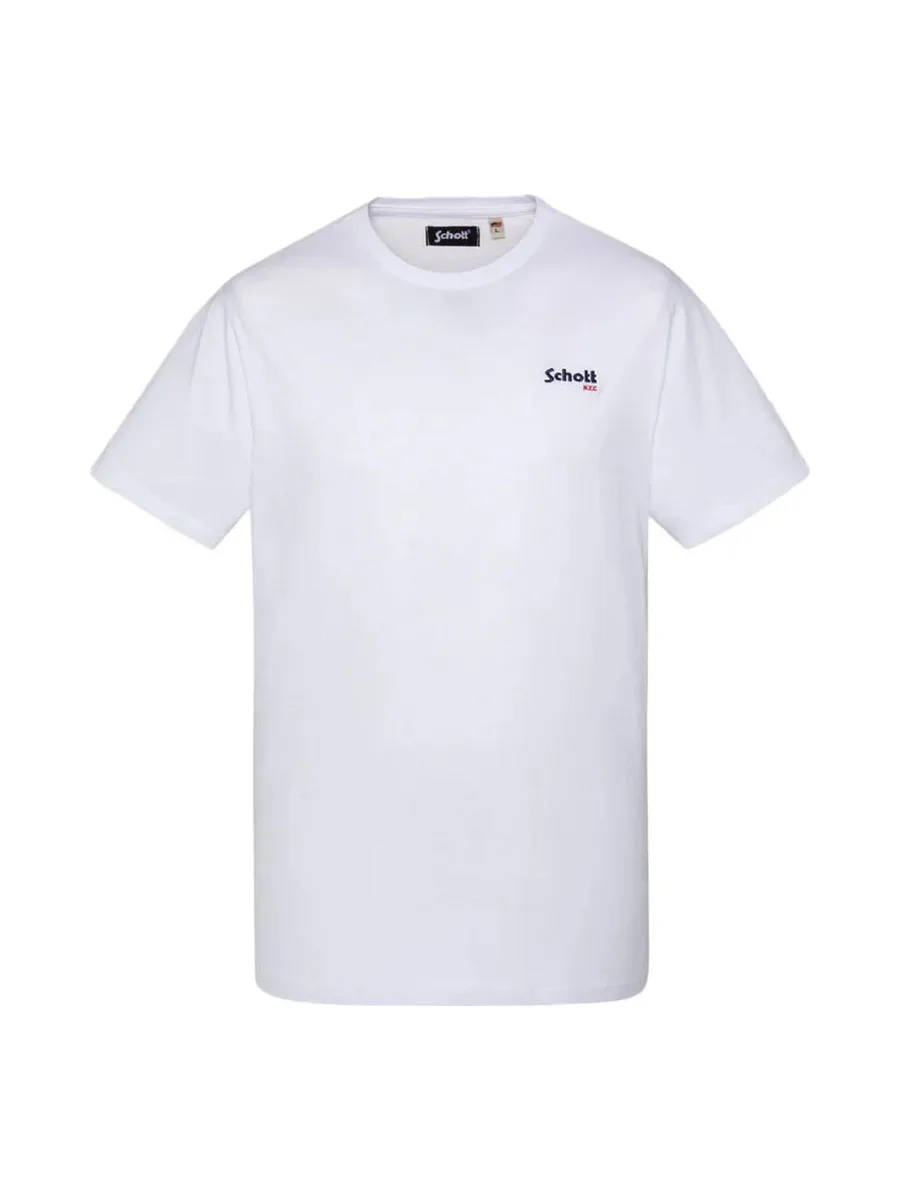 T-Shirt Blanc Homme Schott Brode 1