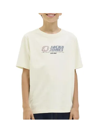 T-Shirt Blanc Garçon Jack & Jones Cotier 1