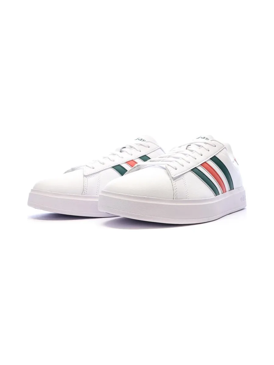 Baskets Blanc/Noir/Rouge Homme Adidas Grand Court 2.0 6