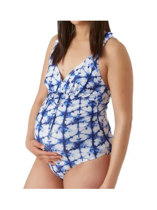 Maillot de bain de Grossesse Bleu/Blanc Femme Mamalicious 20017690 1