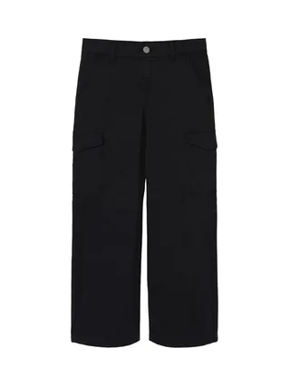 Pantalon en Toile Noir Fille Name it Wide Twill 3