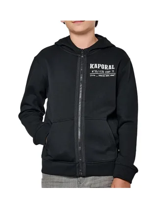 Sweat zippé Noir Garçon Kaporal MULL 1