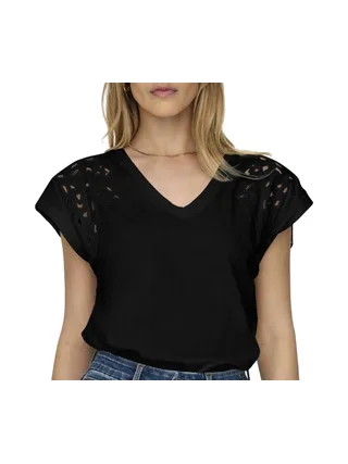 T-Shirt Noir Femme JDY Rose 1