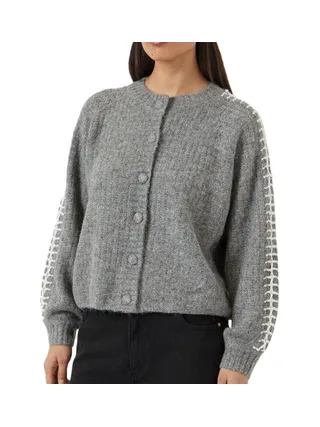Gilet Gris Femme YAS Knit 1