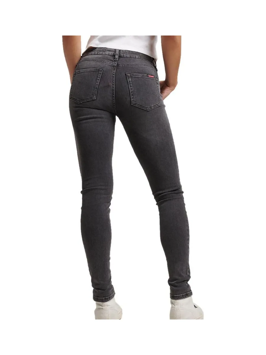 Jean Skinny Noir Femme Superdry Mid Rise 3