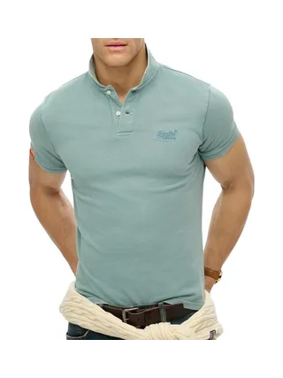 Polo Bleu Homme Superdry Vintage DestroyM 1