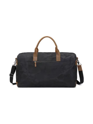 VLAD - Sac de voyage en cuir véritable et toile enduite - Bleu 28