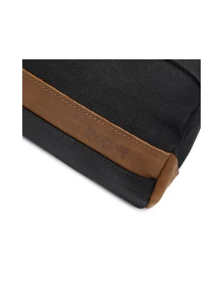 TONY - Trousse de toilette en cuir véritable et toile enduite - Bleu 31