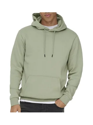 Sweat à Capuche Vert Moyen Homme Only & Sons Ceres 1