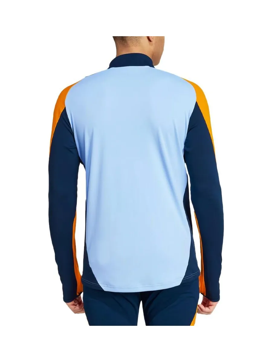 Real Madrid T-Shirt Manches Longues Bleu/Orange Homme Adidas 2
