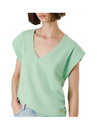 T-shirt Vert Femme Pepe Jeans Anabelle 1