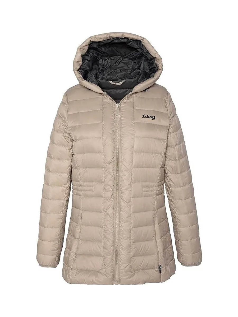 Doudoune Longue Beige Femme Schott BAKER2WRS 1