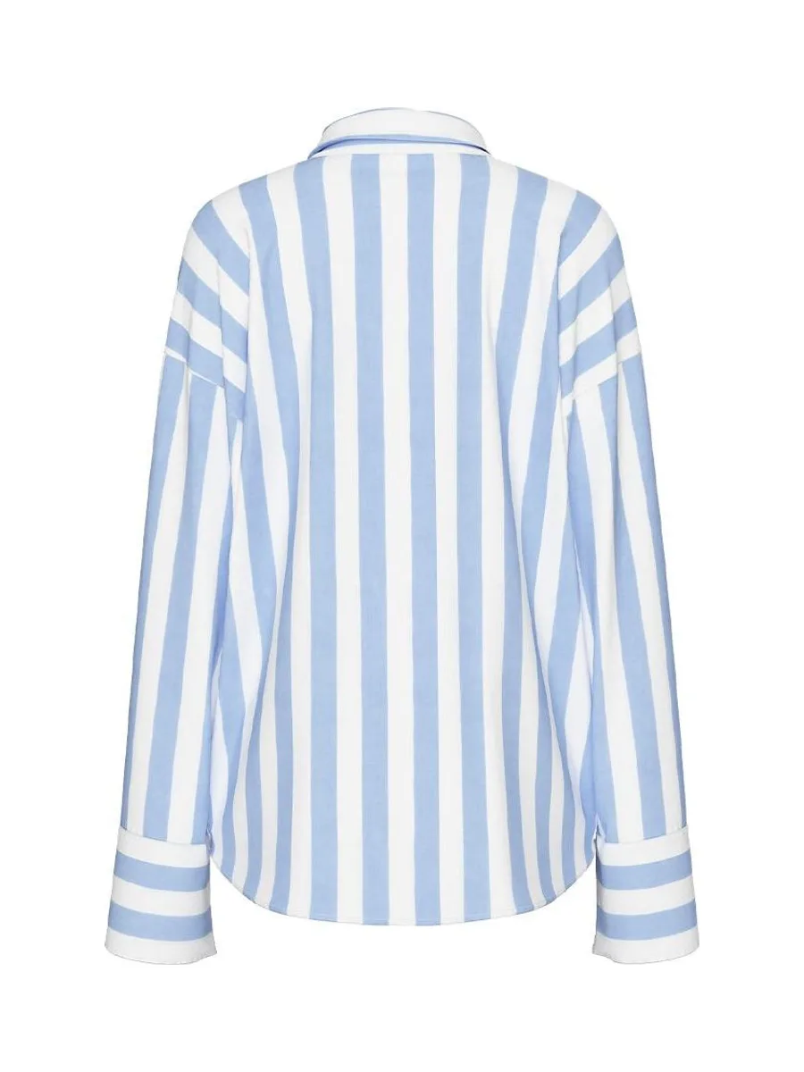 Chemise Rayures Bleu/Blanc Femme Pieces Liva 3