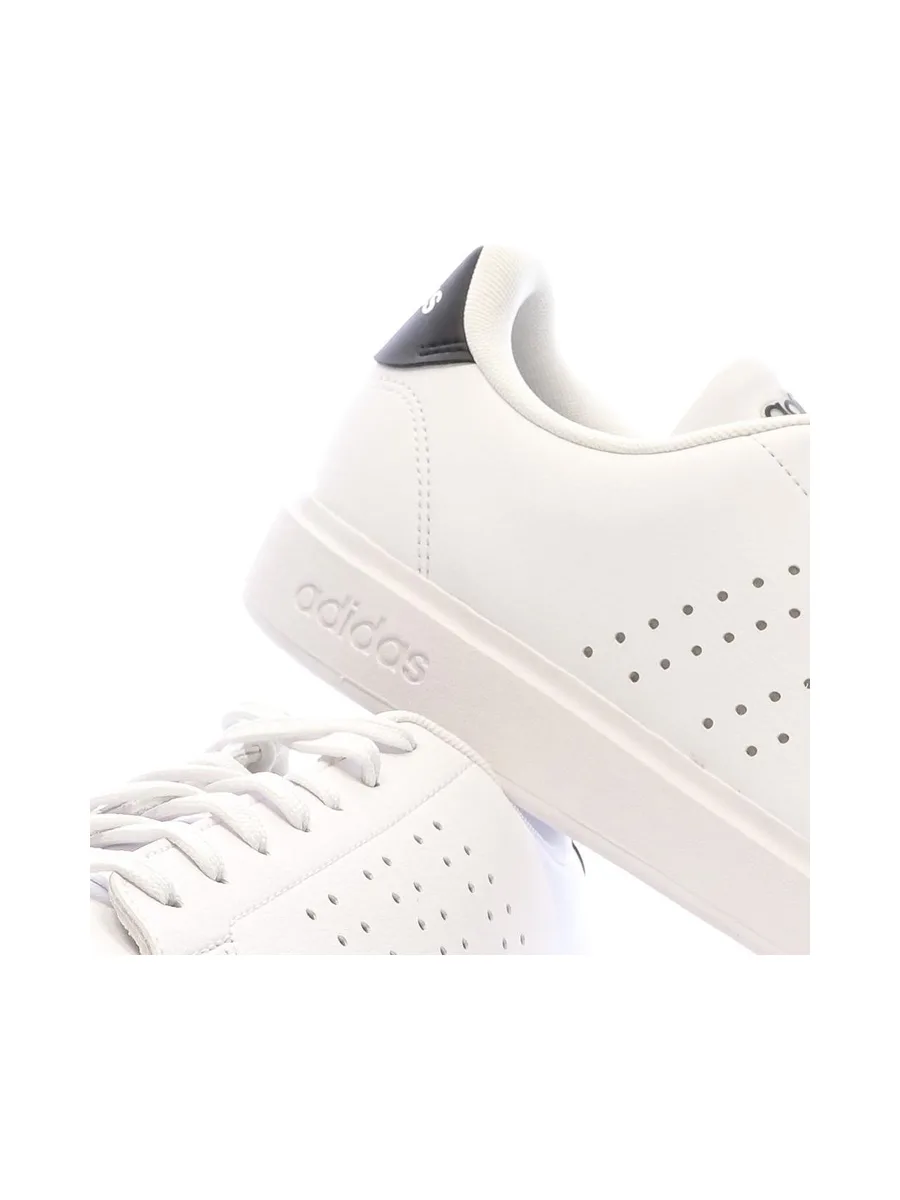 Baskets Blanches/Noir Homme Adidas Advantage 2.0 8