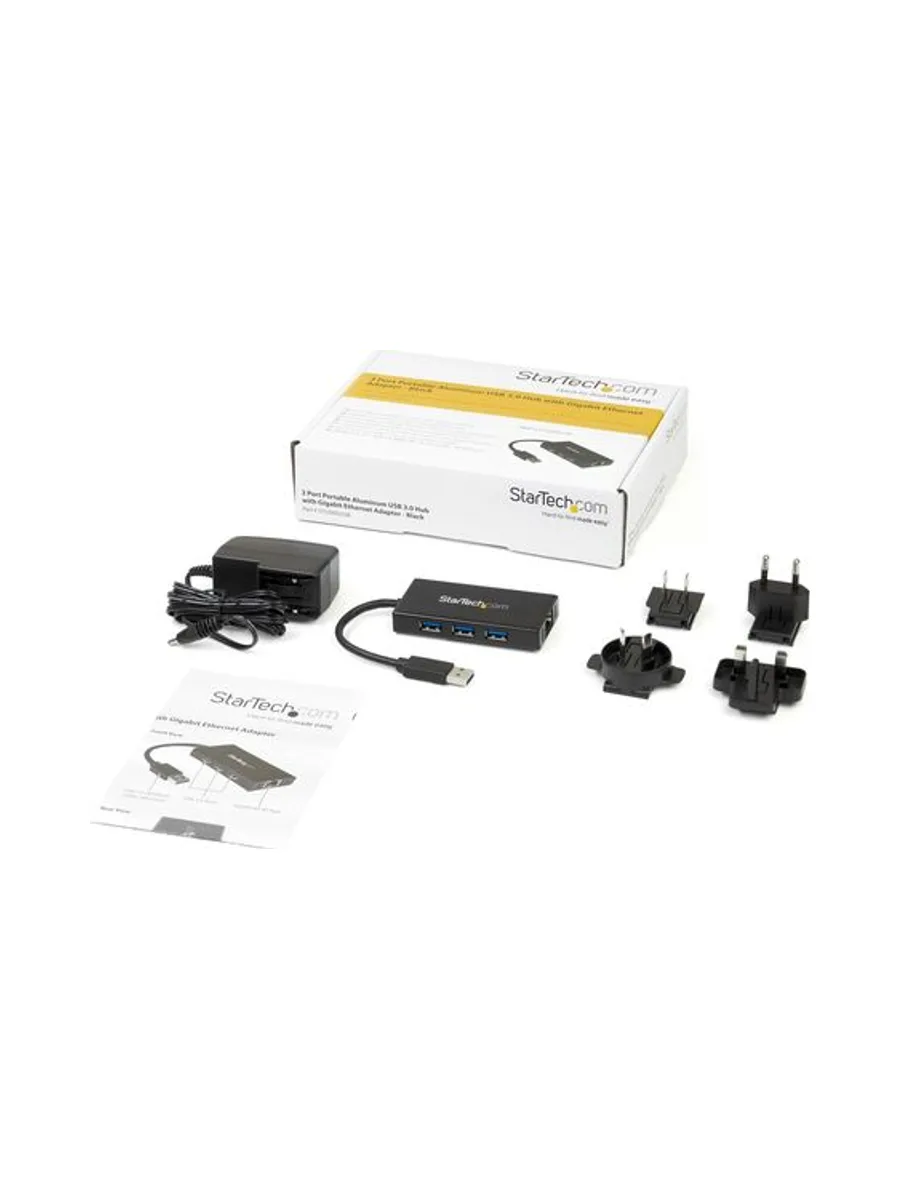 Portable USB 3.0 Hub w/Gigabit Ethernet 7