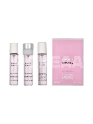 Chanel Chance Eau Tendre Giftset 60ml - 3x Edt Spray Refill 20Ml - Twist and Spray 1