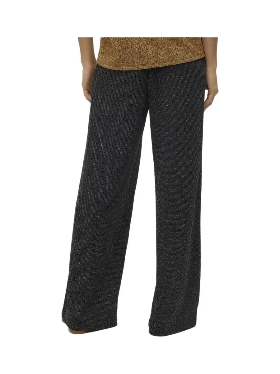 Pantalon Ample Noir/Argenté Femme Vero Moda Kanva Glitter 3