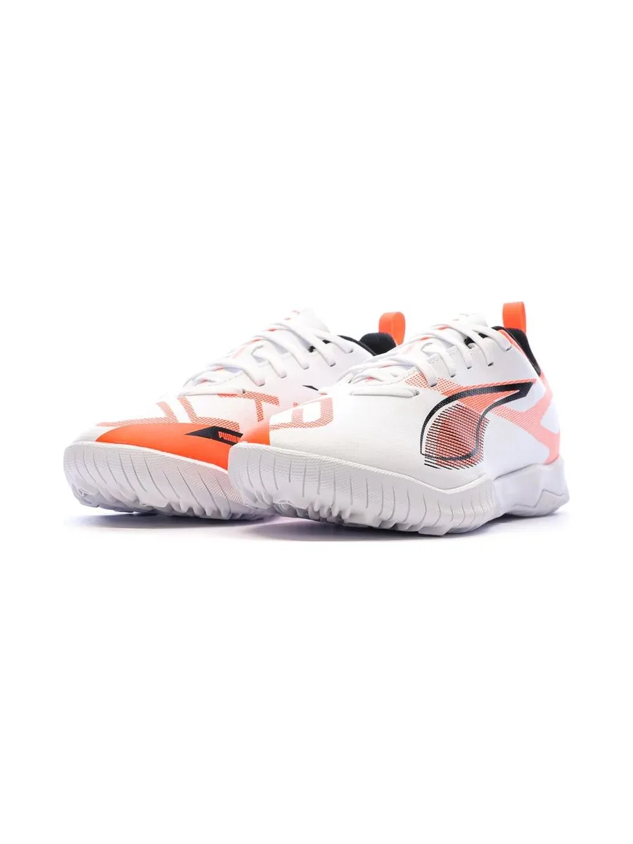Chaussures de football Blanches/Oranges Garçon Puma Ultra 5 Play 7