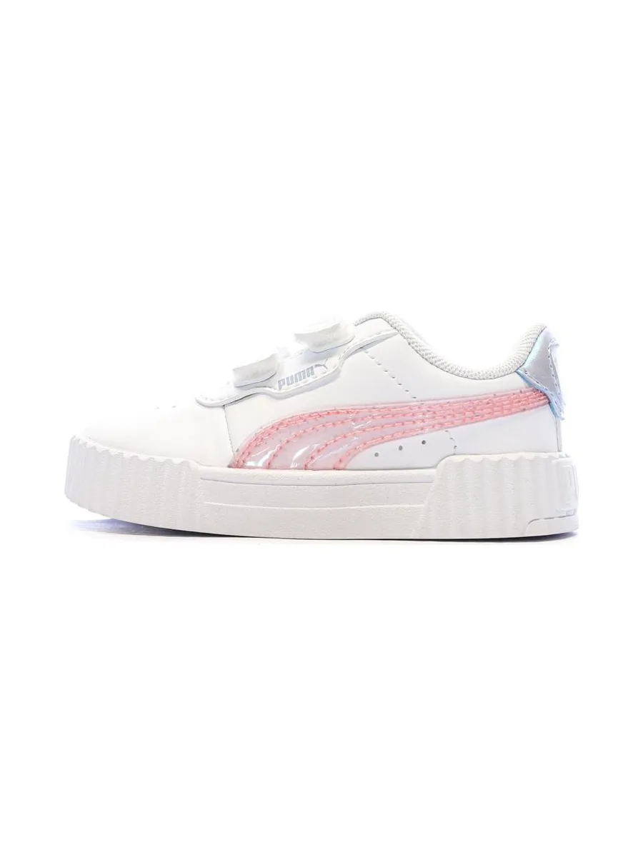Baskets Blanche Fille Puma Carina 3.0 Blurry Dr 2