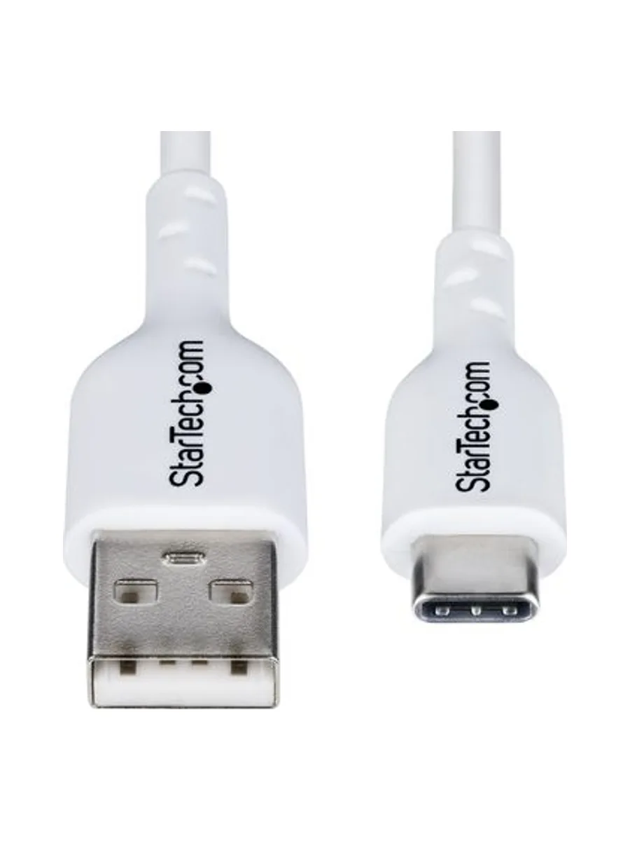1m White USB-A to USB-C Charging Cable 6