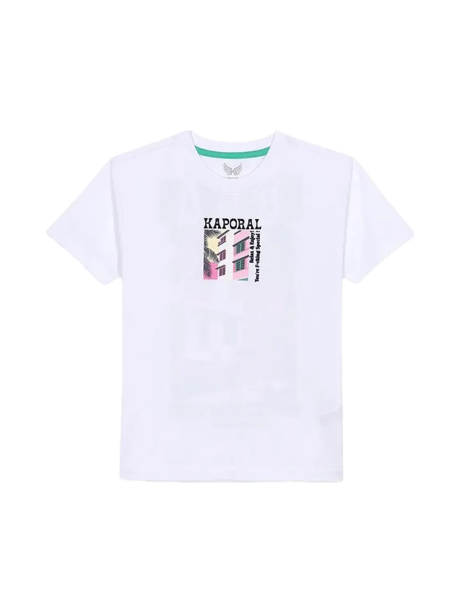 T-Shirt Blanc Garçon Kaporal Ostyn 2