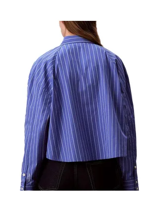 Chemise Rayures Bleu Femme Calvin Klein Jeans Stripe Boxy 2