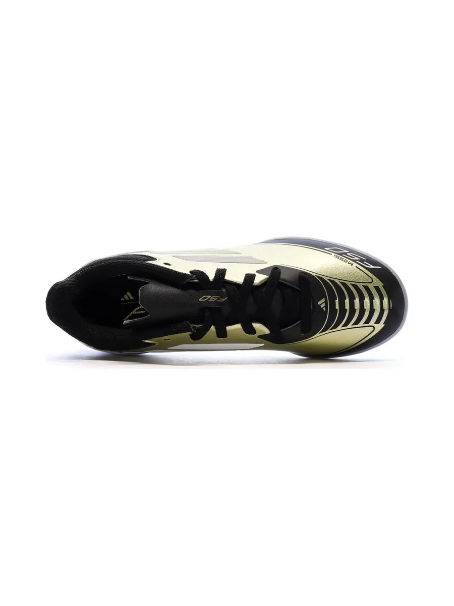 Chaussures de Foot Doré/Noir Junior Adidas F50 League TF J Messi 5