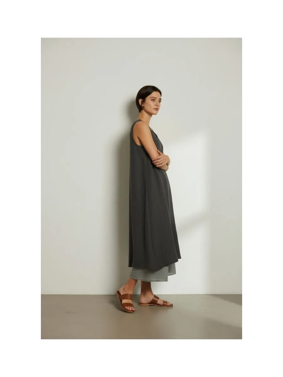 Robes doublé décontractées col v  S/M 13