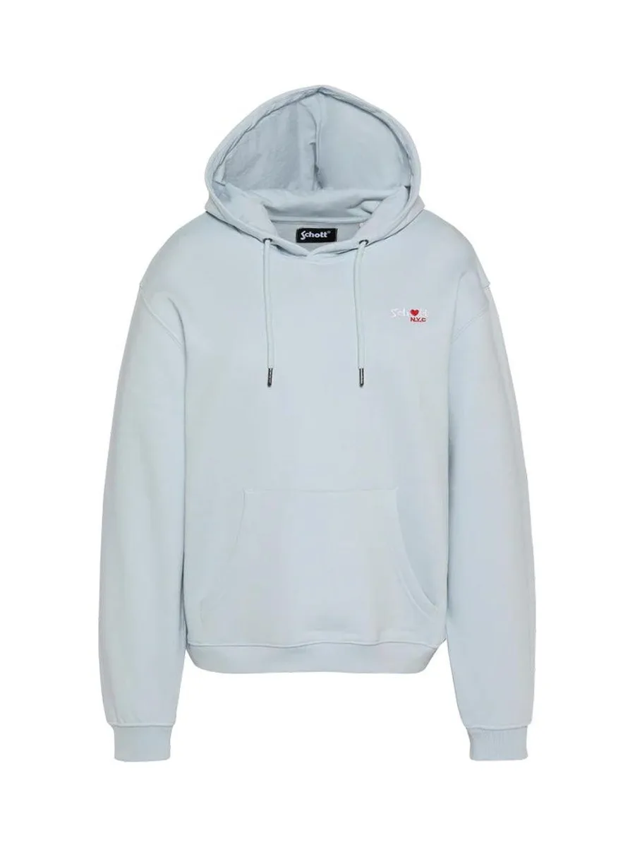 Sweat Bleu Clair Femme Schott SWHBRODEDW 2