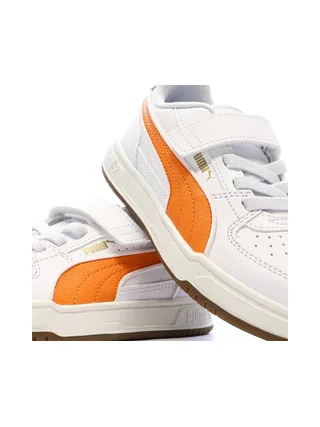 Baskets Blanches/Orange Garçon Puma Caven Iii Retro 7