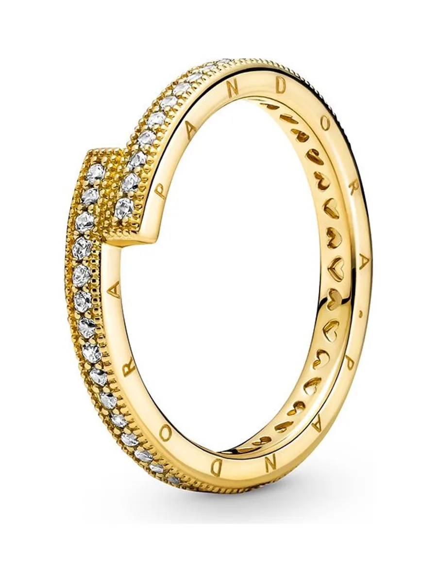 Pandora - Bague Logo en plaqué or 14 carats 1