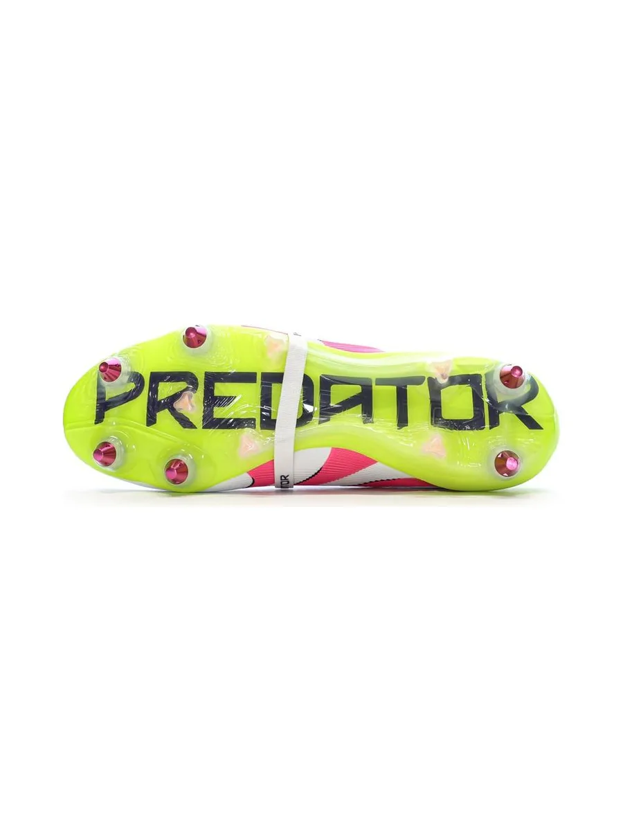 Chaussures de Foot Blanc/Rose Homme Adidas Predator Elite FT SG 6