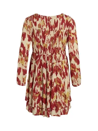 Robe Beige/Rouge Femme Vila Vimunthe 3/4 2