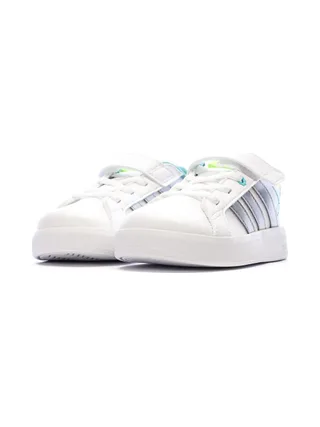 Baskets Blanc/Argent Enfant Adidas Grand Court 6