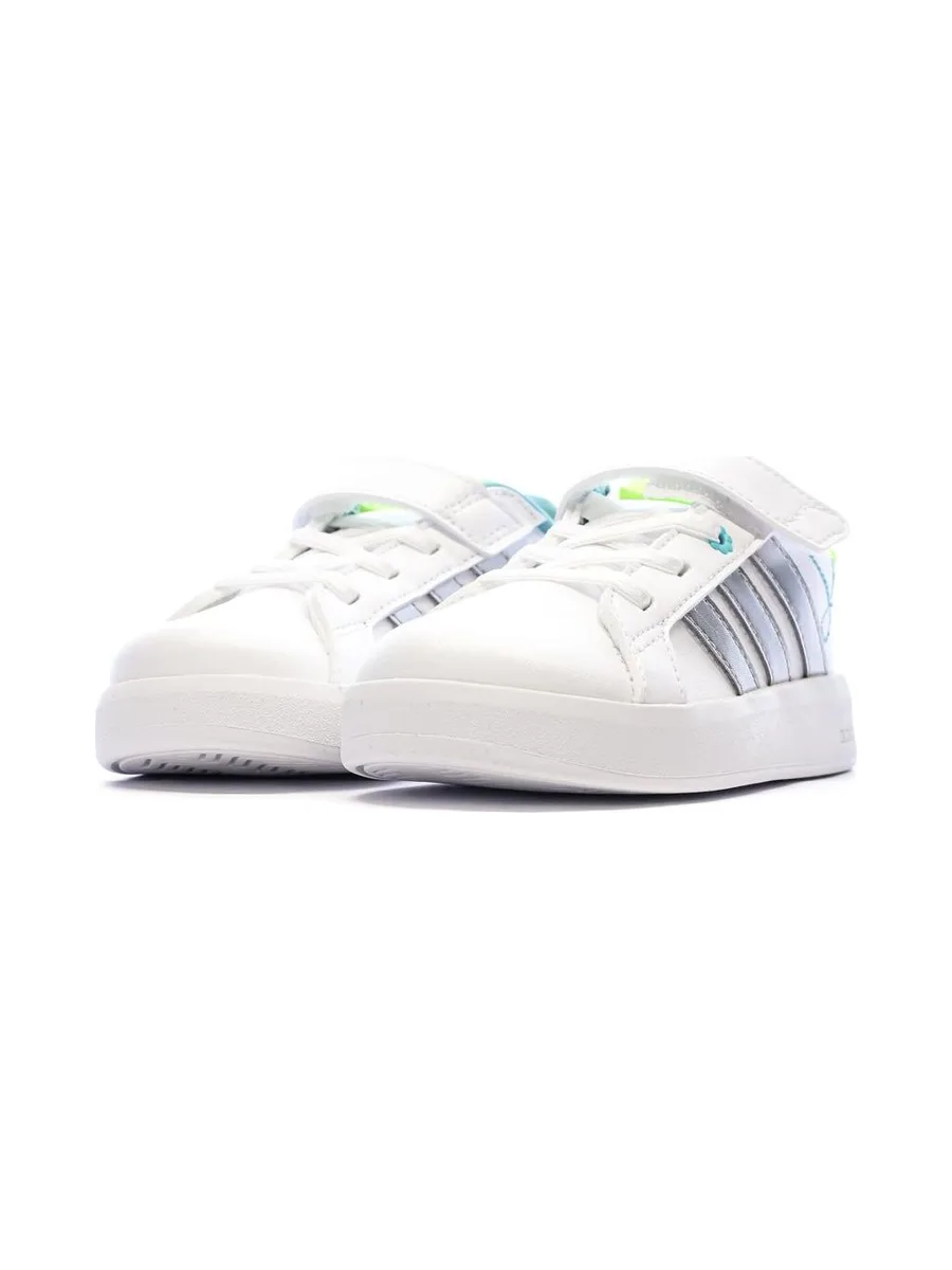 Baskets Blanc/Argent Enfant Adidas Grand Court 7