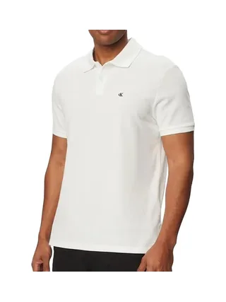 Polo Blanc Homme Calvin Klein Jeans Ss Monogram Piques 1