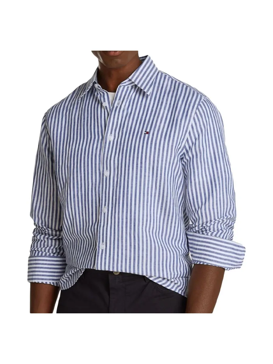 Chemise Bleu/Blanche Homme Tommy Hilfiger Cl Bengal 2