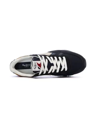 Baskets Marine/Taupe Homme Pepe jeans Brit Road M 4