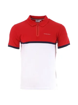Polo Rouge/Blanc Homme Hungaria Pacaya 1