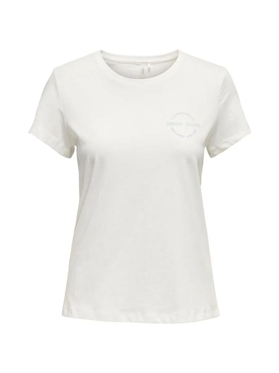 T-shirt Écru Femme Only Pay Life 1