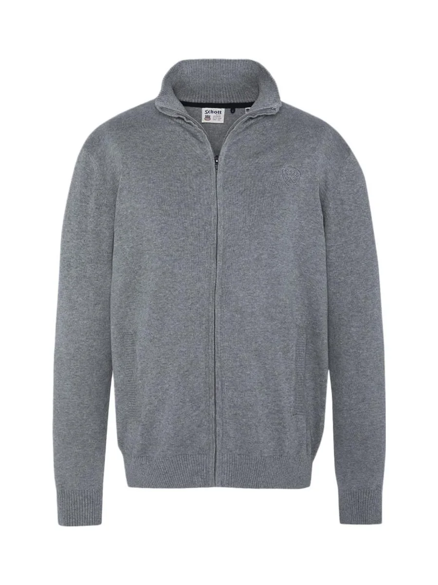 Gilet Zippé Gris Homme Schott PLB120 2