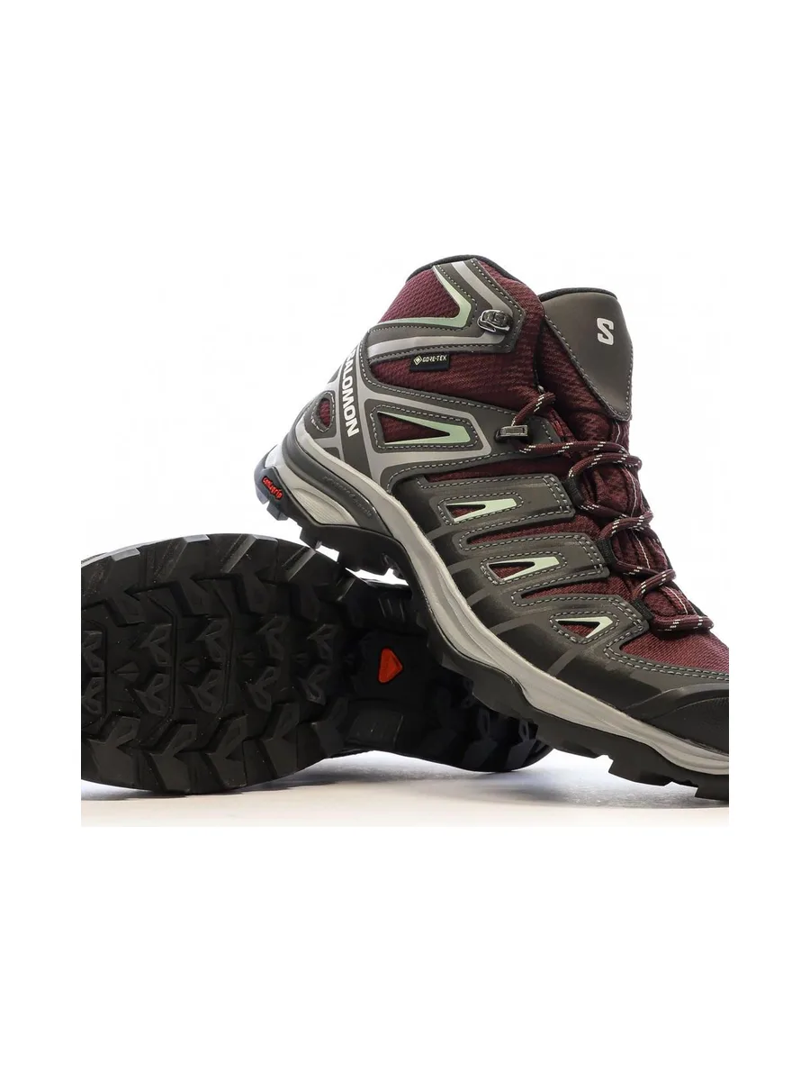 Chaussures de randonnée Grise/Bordeaux Femme Salomon Pioneer 7