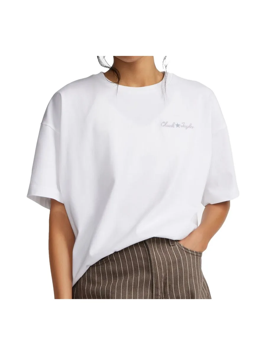 T-shirt Blanc Femme Converse Chuck Taylor Infill 2