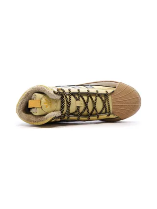 Baskets Camel/Jaune Femme Adidas Superstar Winter 4