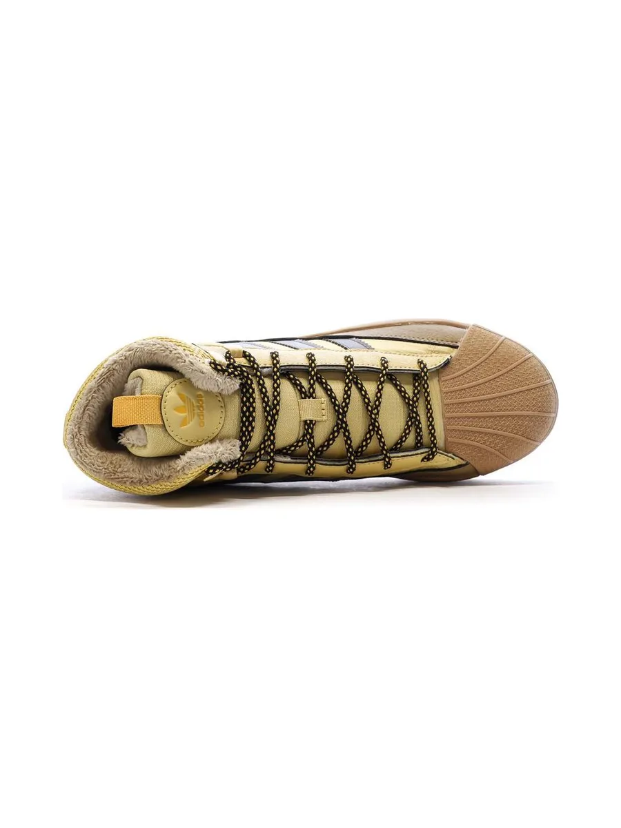 Baskets Camel/Jaune Femme Adidas Superstar Winter 5