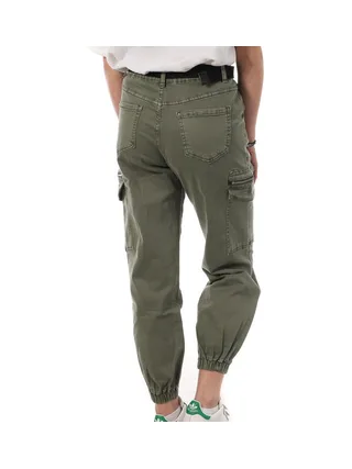 Pantalon Cargo Ceinture Kaki Femme Monday Premium LW-357 2