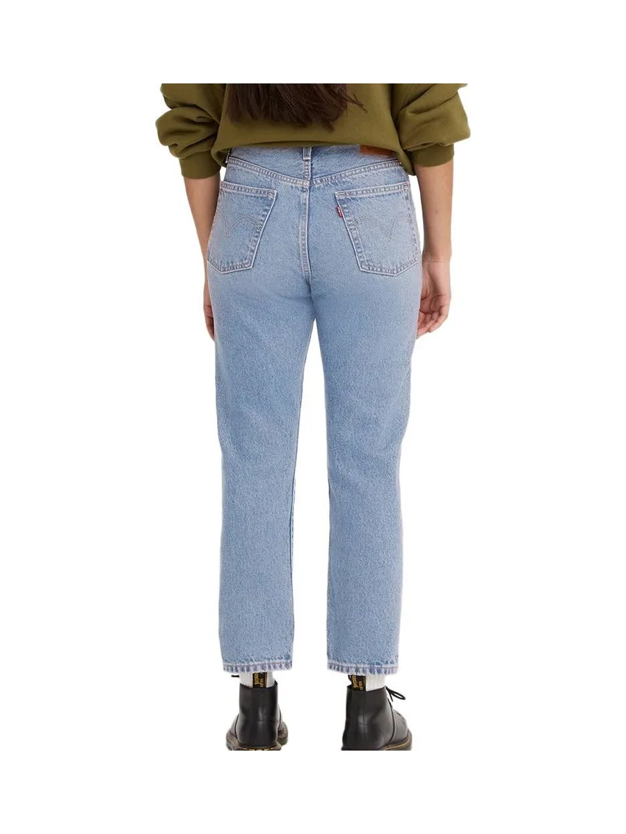 Jean 501 Bleu Femme Levi's Original Cropped 3
